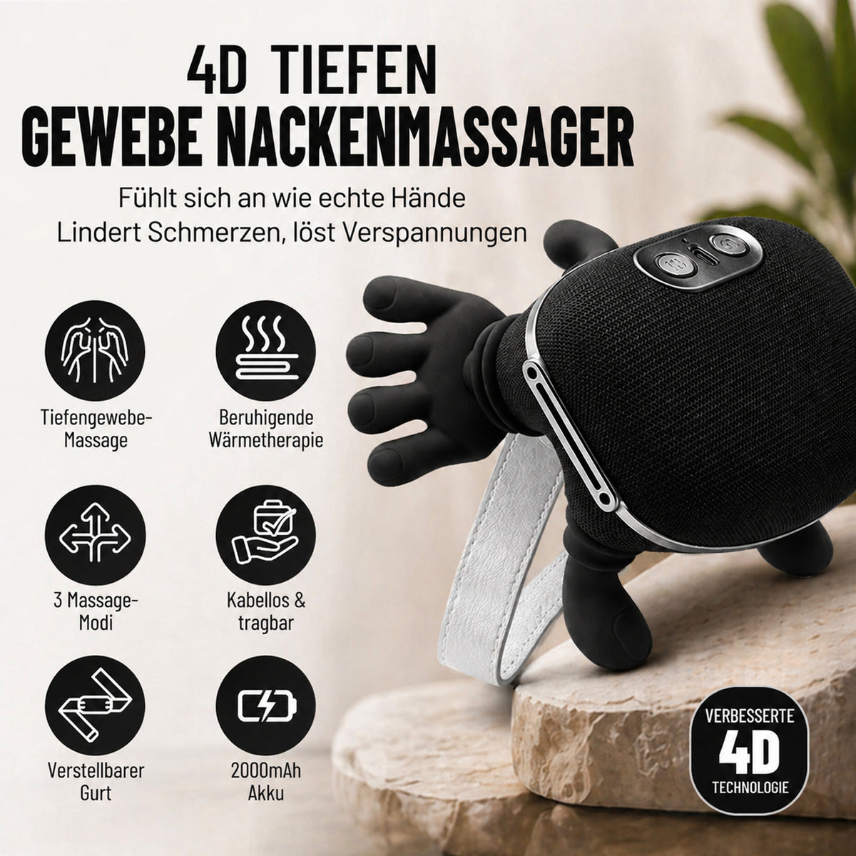 Nackenmassagegerät - Schwarz