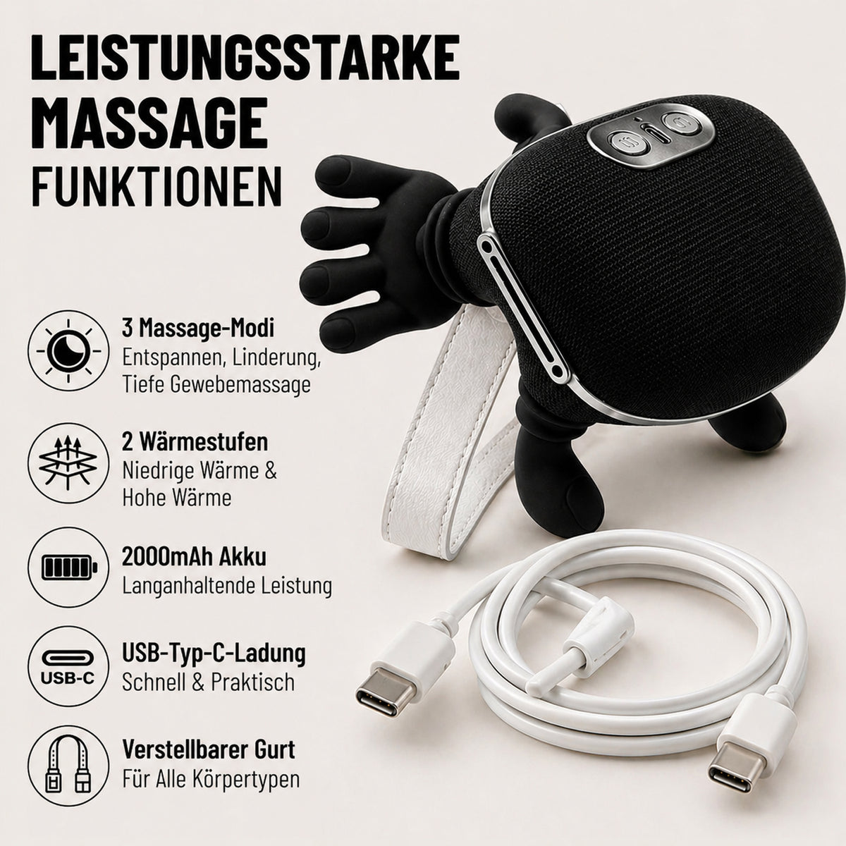 Nackenmassagegerät - Schwarz