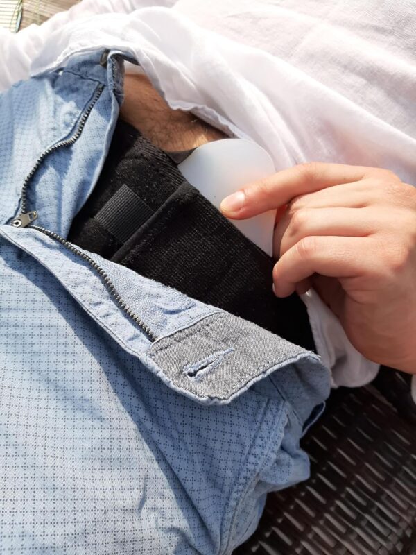 Inguinal Hernia Belt for Men – with Dual Silicone Inserts (Black) - Image 3